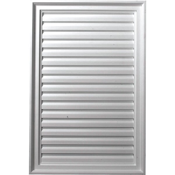 Ekena Millwork Vertical Urethane Gable Vent Louver, Non-Functional, 24"W x 19"H GVVE24X19D - main